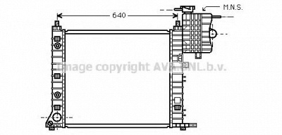 AVA QUALITY COOLING msa2350 -  Радиатор, охлаждение двигателя